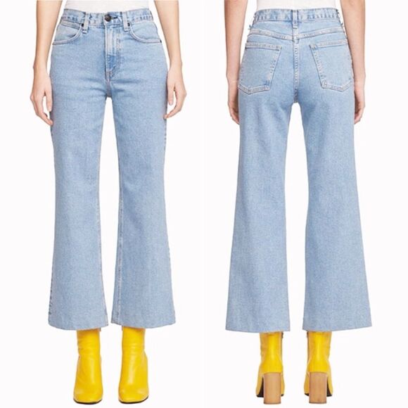 NWT Rag & Bone Justine Wide Leg Ankle Jeans Size 29 Broken Nelly Light Wash NEW - Picture 1 of 16